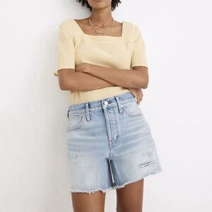 Madewell Relaxed Mid Length Denim Shorts Women’s Size 24 Selton Wash High Rise